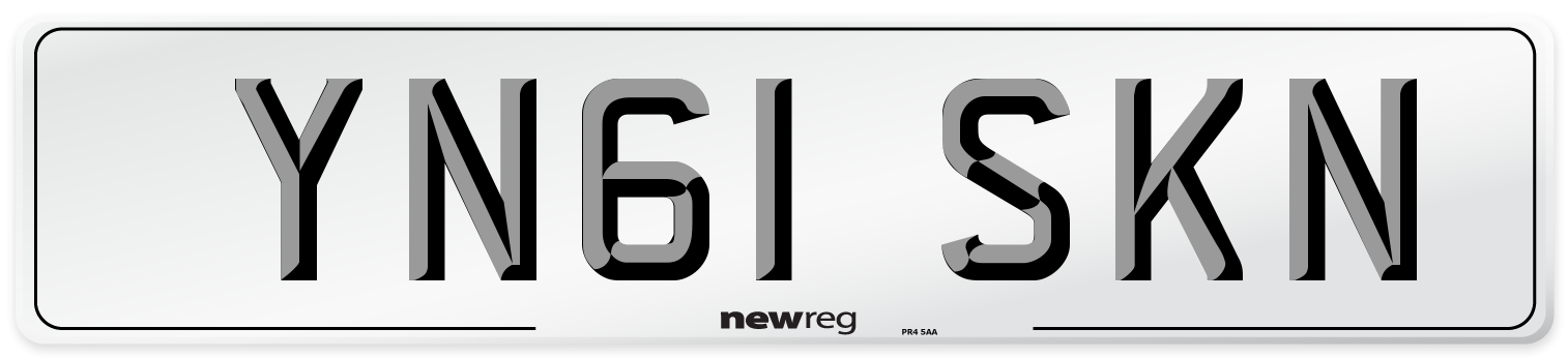 YN61 SKN Number Plate from New Reg
